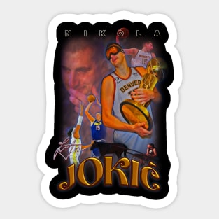 Nikola Jokic Denver Nuggets Graphic Vintage Basketball Sticker